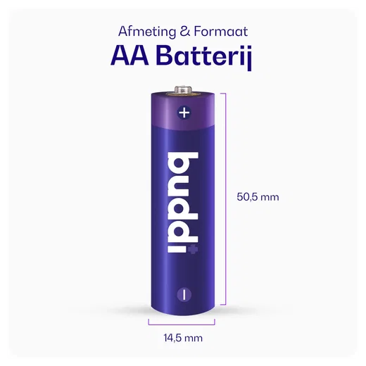 Buddi Oplaadbare AA Batterijen 2.800 mAh 1.2V 52 Stuks afbeelding 4