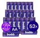 Buddi Oplaadbare AA Batterijen 2.800 mAh 1.2V 52 Stuks