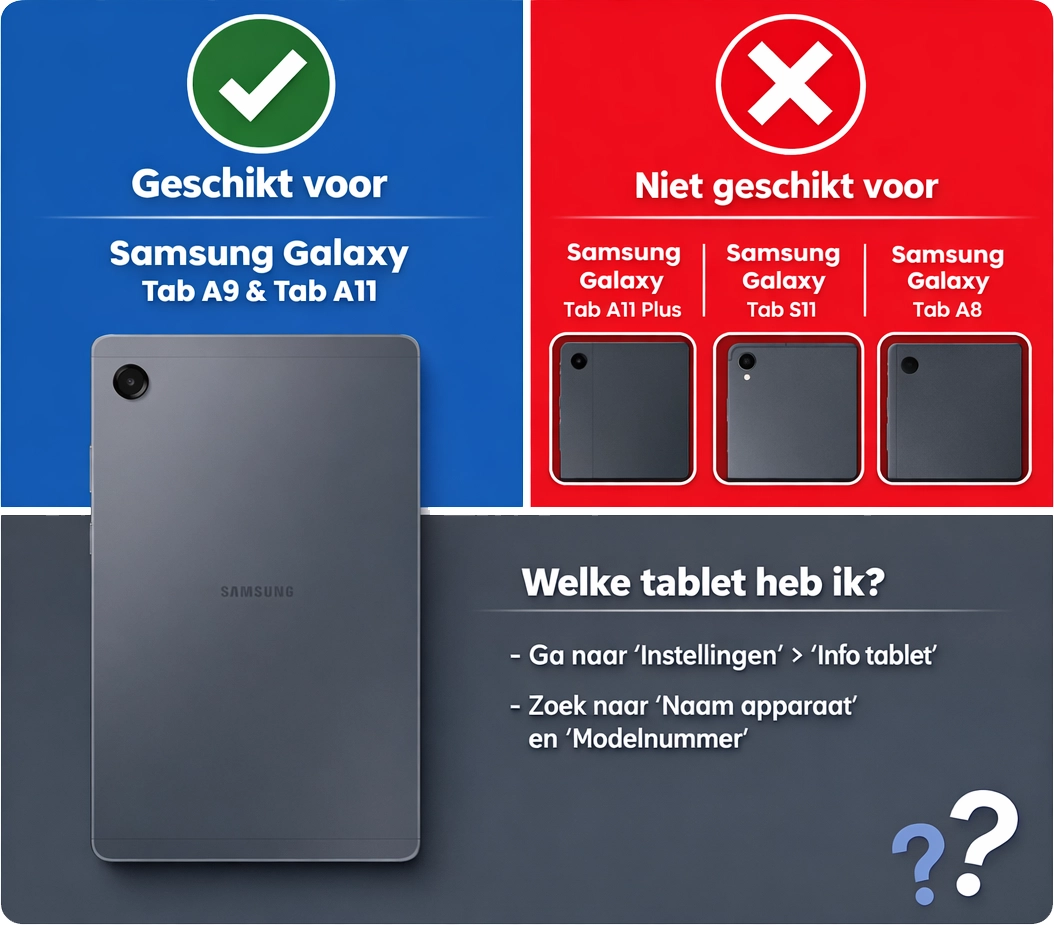 Samsung Galaxy Tab A11 Hoes met Screen Protector en Handriem Zwart afbeelding 14