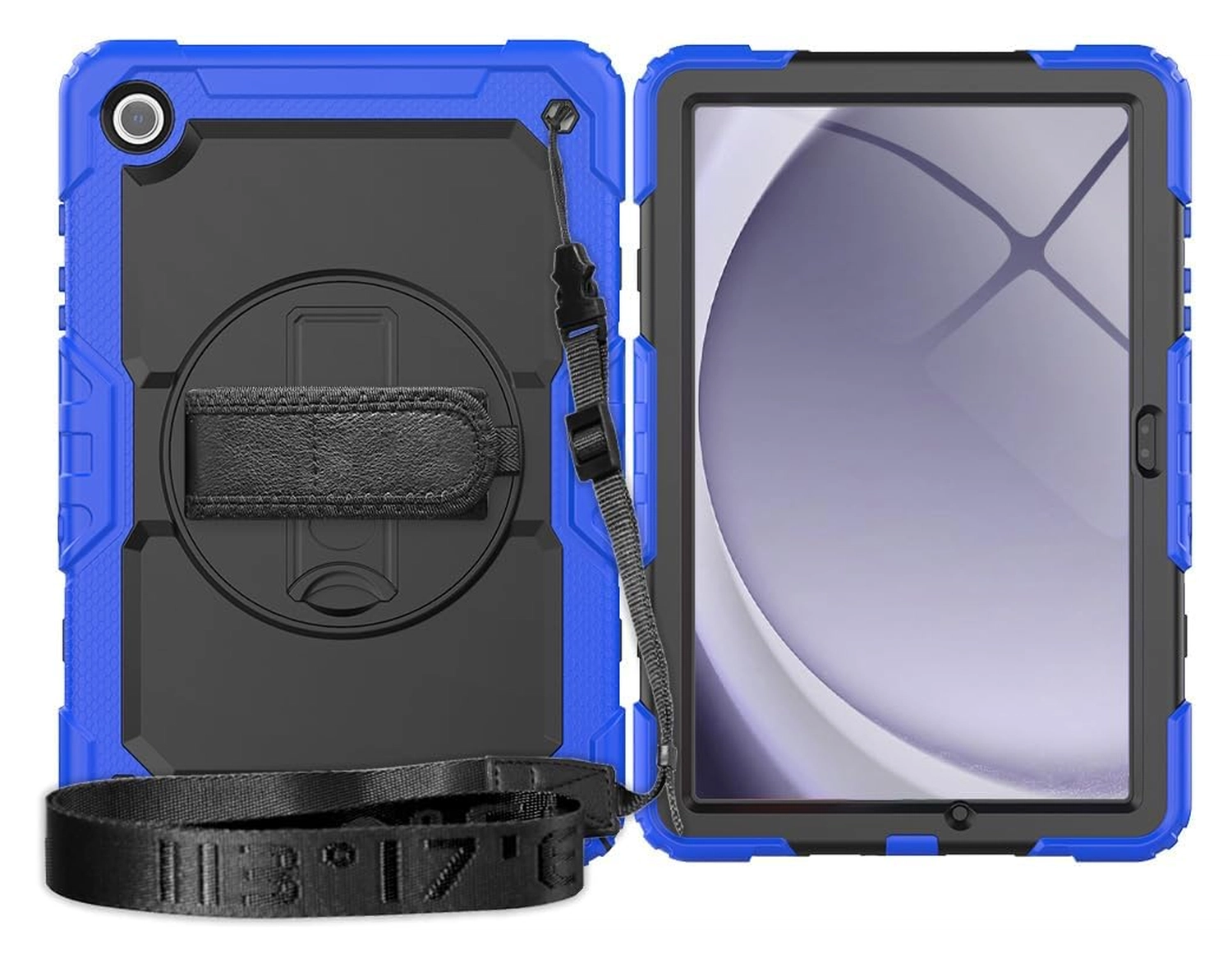 Samsung Galaxy Tab A11 Hoes met Screen Protector en Handriem Blauw afbeelding 1
