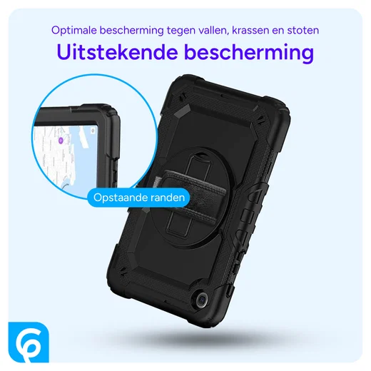 Samsung Galaxy Tab A11 Hoes met Screen Protector en Handriem Blauw afbeelding 7
