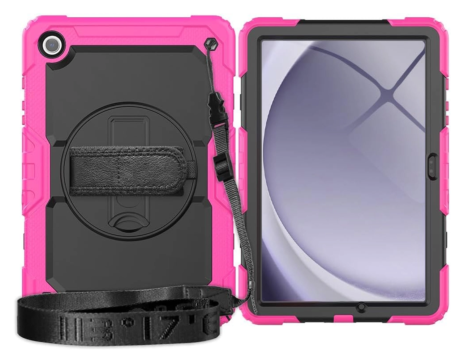 Samsung Galaxy Tab A11 Hoes met Screen Protector en Handriem Roze afbeelding 1