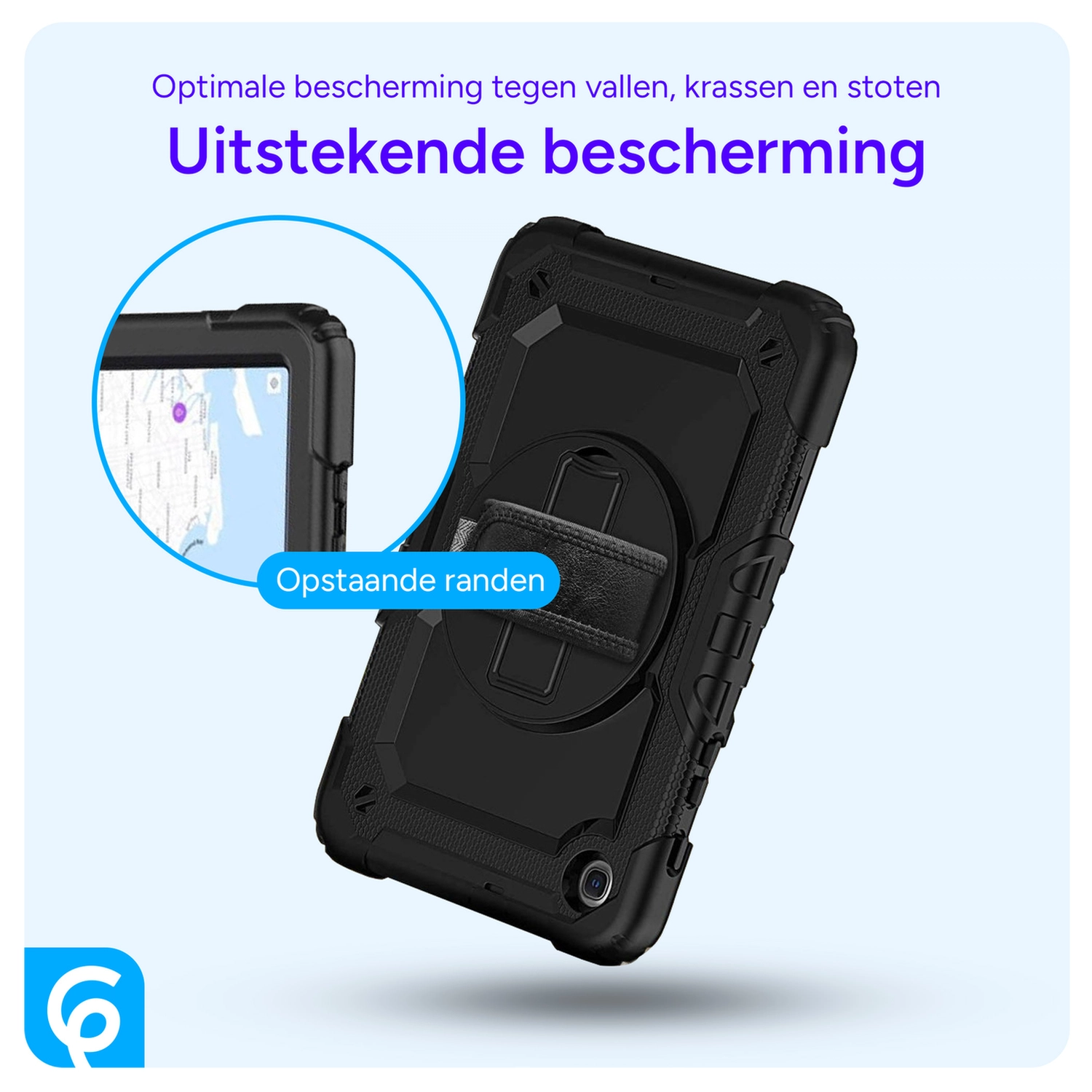Samsung Galaxy Tab A11 Plus Hoes met Screen Protector en Handriem Roze afbeelding 8