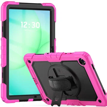 Samsung Galaxy Tab A11 Plus Hoes met Screen Protector en Handriem Roze