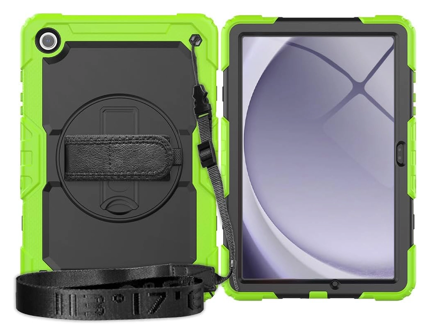 Samsung Galaxy Tab A11 Plus Hoes met Screen Protector en Handriem Groen afbeelding 2