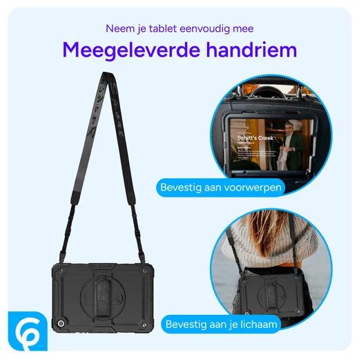 Samsung Galaxy Tab A11 Plus Hoes met Screen Protector en Handriem Groen afbeelding 9