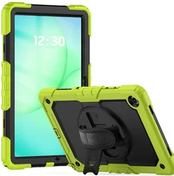 Samsung Galaxy Tab A11 Plus Hoes met Screen Protector en Handriem Groen afbeelding
