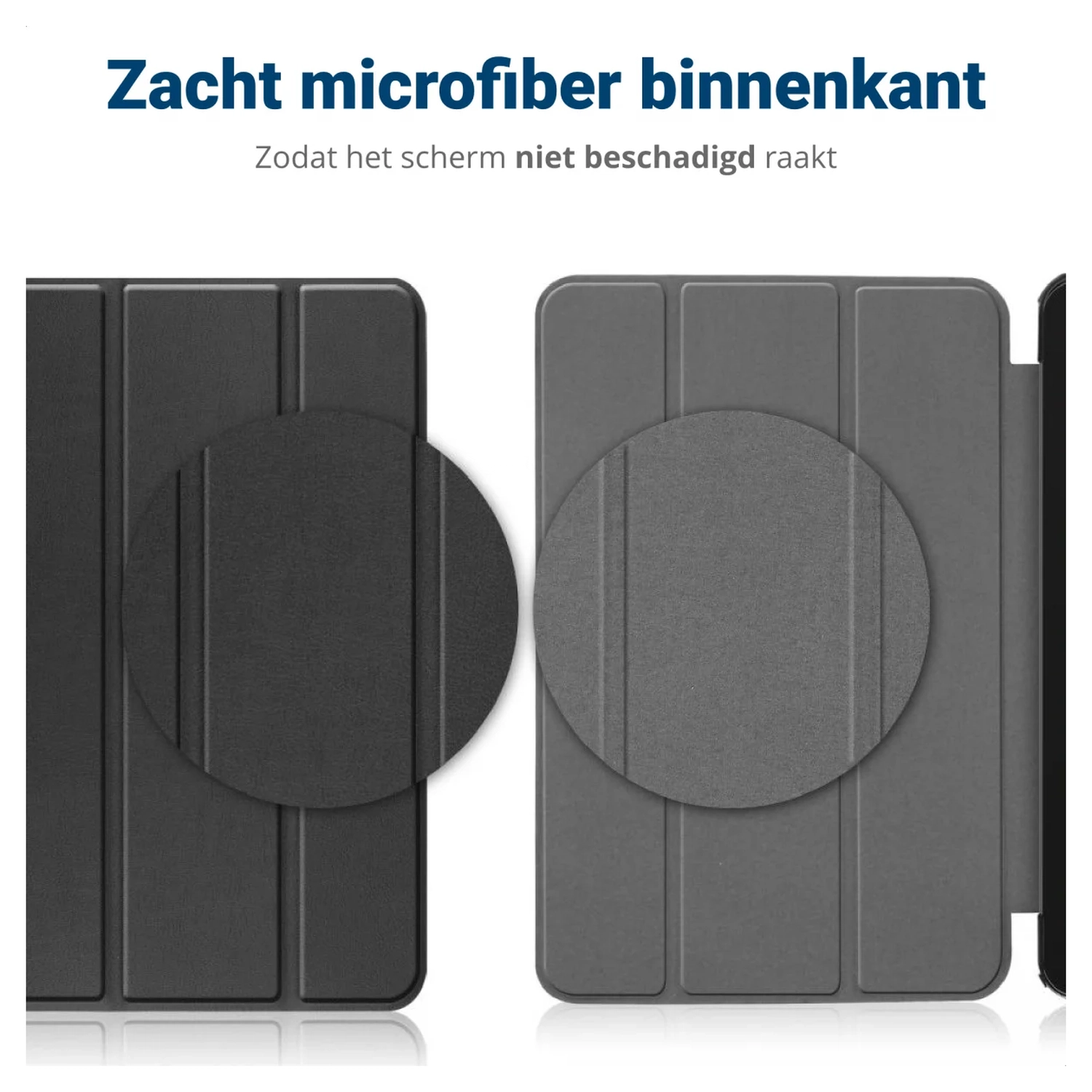 Samsung Galaxy Tab A11 Hoes Tri-Fold Book Case met Standaard Zwart afbeelding 8