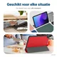 Samsung Galaxy Tab A11 Hoes Tri-Fold Book Case met Standaard Rood afbeelding 6