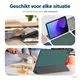 Samsung Galaxy Tab A11 Hoes Tri-Fold Book Case met Standaard Groen afbeelding 5
