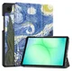 Samsung Galaxy Tab A11 Hoes Tri-Fold Book Case met Standaard Sterrennacht