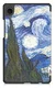 Samsung Galaxy Tab A11 Hoes Tri-Fold Book Case met Standaard Sterrennacht afbeelding 2