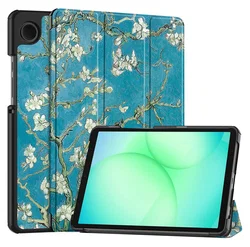 Samsung Galaxy Tab A11 Hoes Tri-Fold Book Case met Standaard Blossom afbeelding