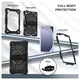 Samsung Galaxy Tab A11 Hoes Back Cover met Kickstand en Handriem Zwart afbeelding 2