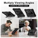 Samsung Galaxy Tab A11 Hoes Back Cover met Kickstand en Handriem Zwart afbeelding 3