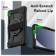 Samsung Galaxy Tab A11 Hoes Back Cover met Kickstand en Handriem Zwart afbeelding 5