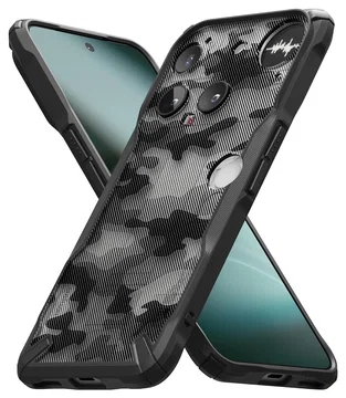 Ringke Fusion X Nothing Phone (3) Hoesje Back Cover Camo Zwart