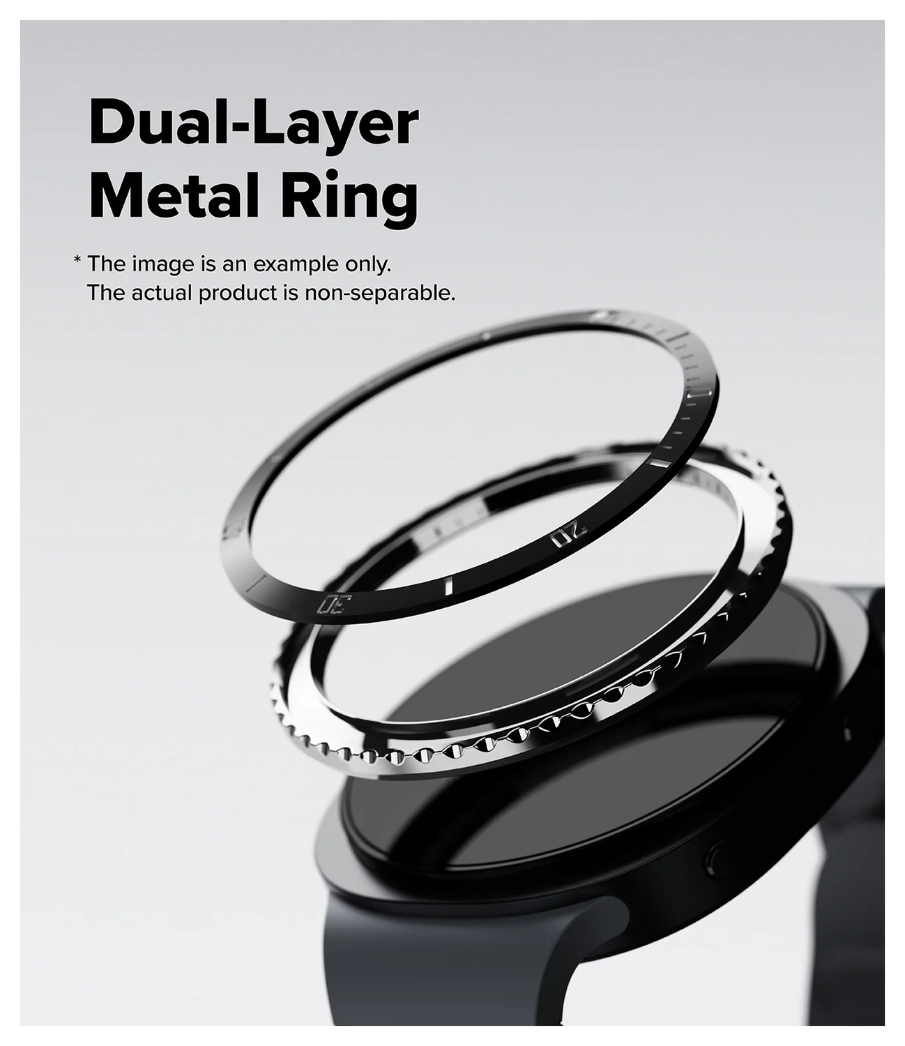 Ringke Bezel Styling - Galaxy Watch 8 44MM - Randbeschermer - Premium Zwart afbeelding 9