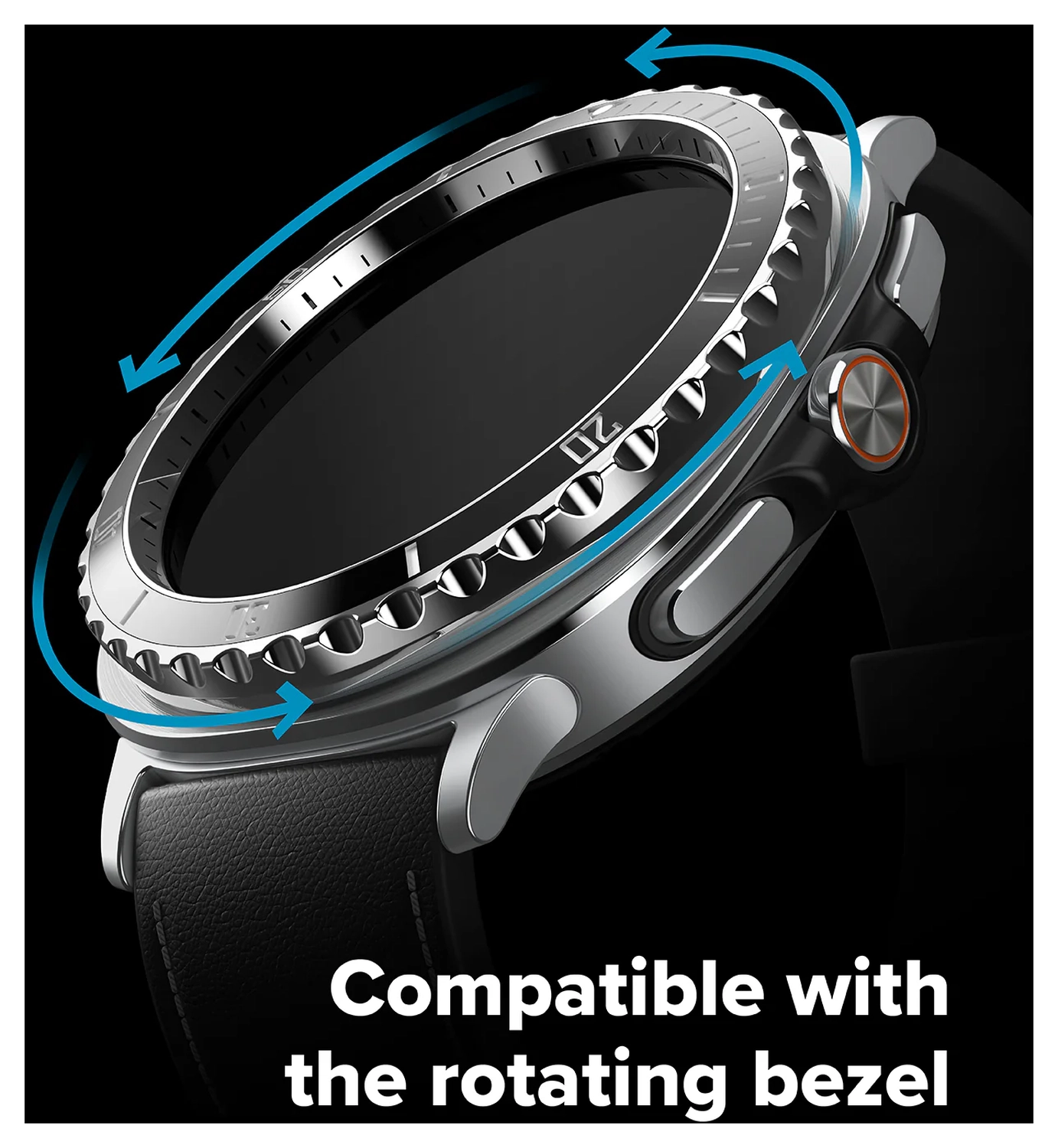 Ringke Bezel - Galaxy Watch 8 Classic 46MM - Randbeschermer - Premium Zwart afbeelding 5