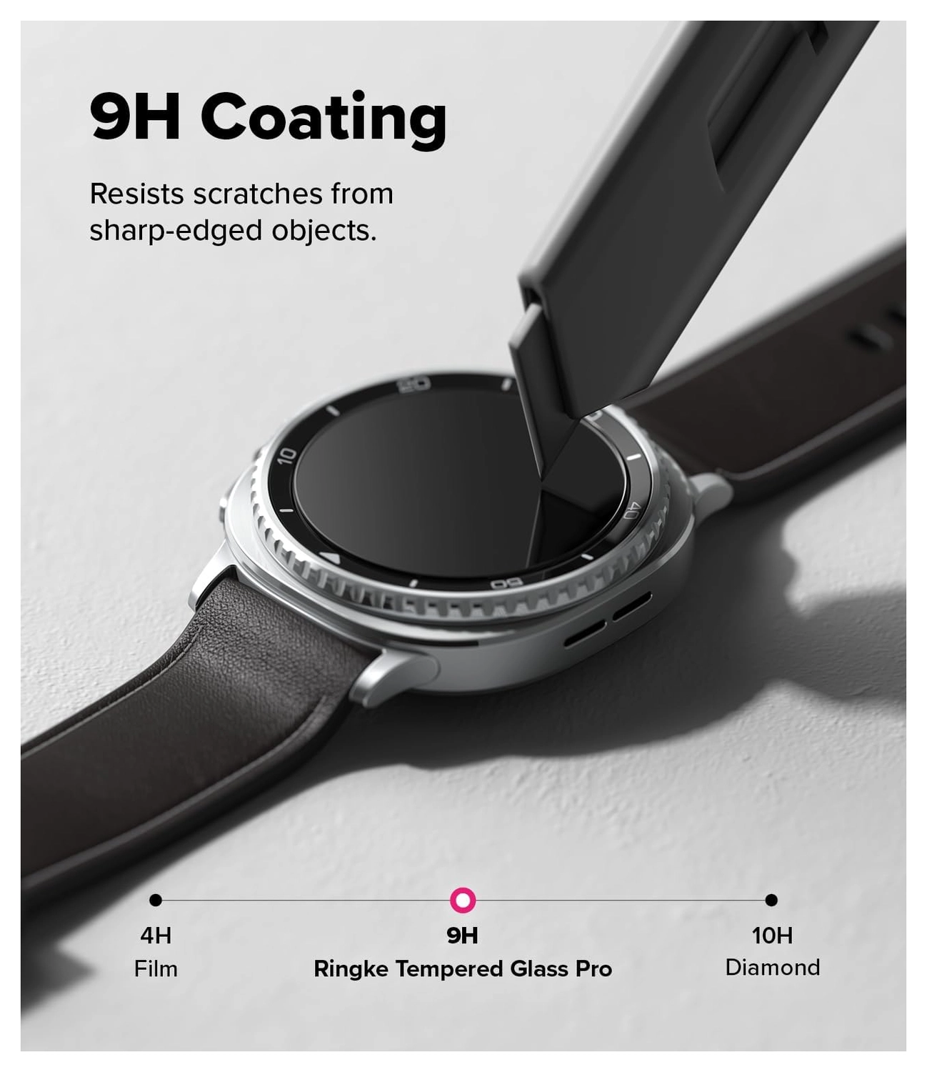 Ringke Tempered Glass Pro - Samsung Watch 8 Classic Screen Protector - 2-Pack afbeelding 6