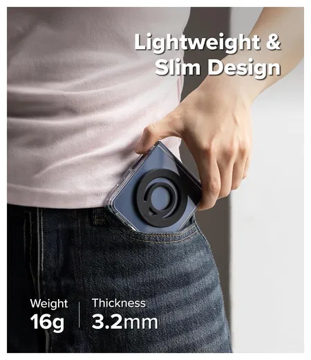 Ringke Magnetische Siliconen MagSafe Ring Houder Standaard Zwart afbeelding 5