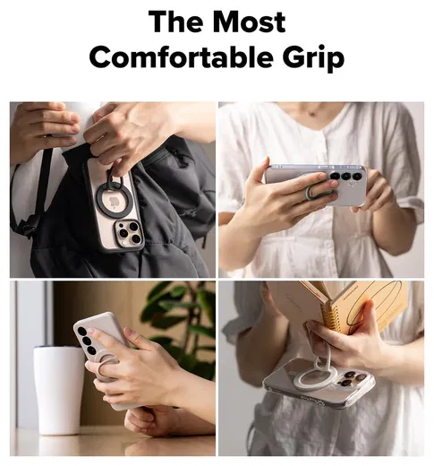 Ringke Magnetische Siliconen MagSafe Ring Houder Standaard Zwart afbeelding 3