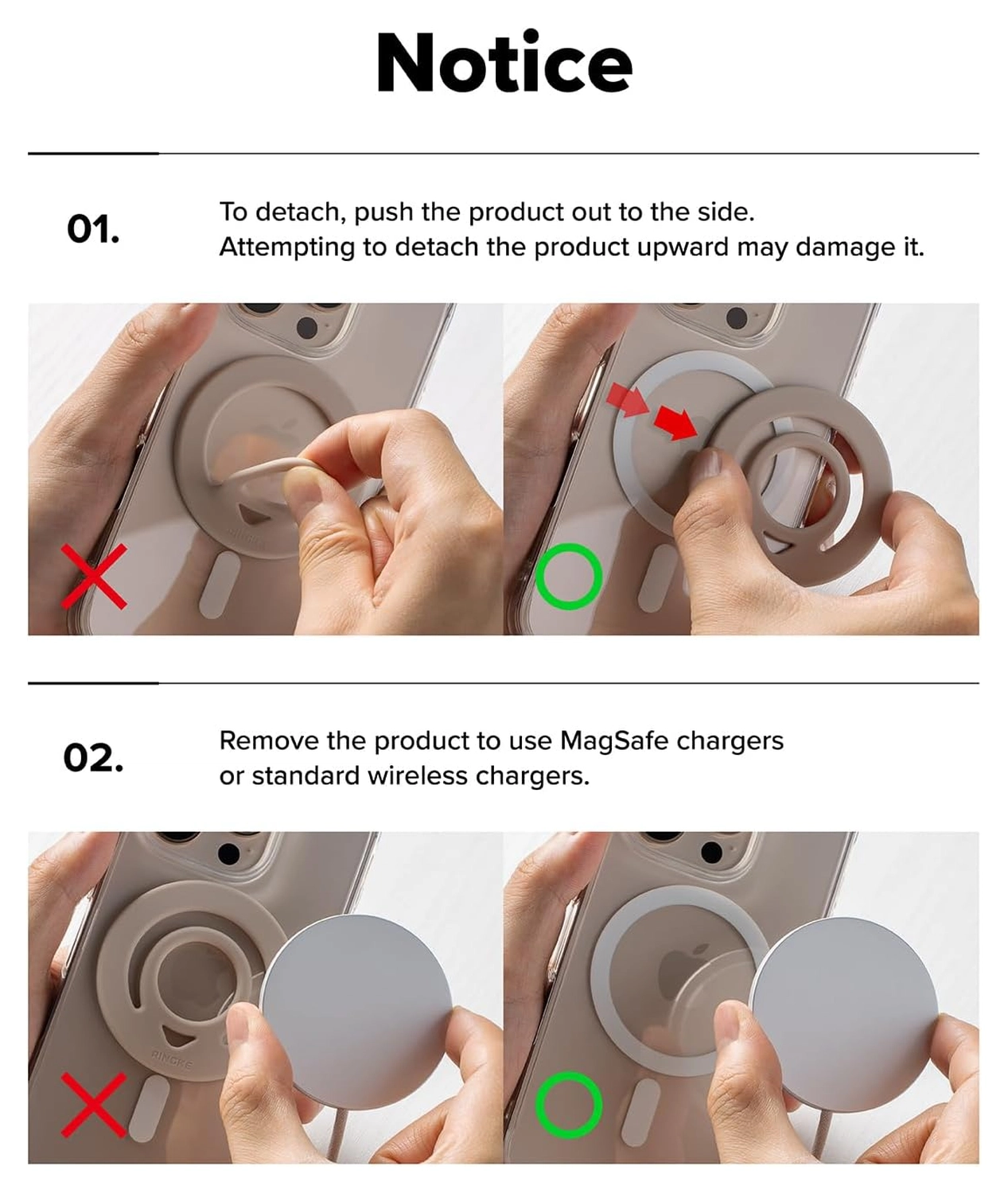 Ringke Magnetische Siliconen MagSafe Ring Houder Standaard Zwart afbeelding 6