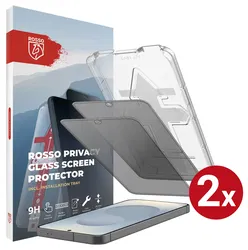 Rosso Samsung S25 Privacy Glass met Installatietray Dust Removal (2-Pack) afbeelding