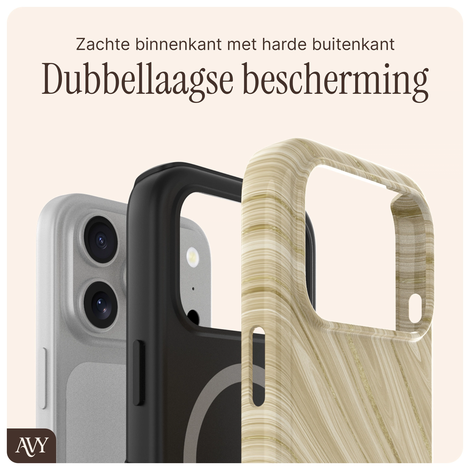 AVY Apple iPhone 17 Pro Max Hoesje MagSafe Back Cover Aurum Gold afbeelding 7