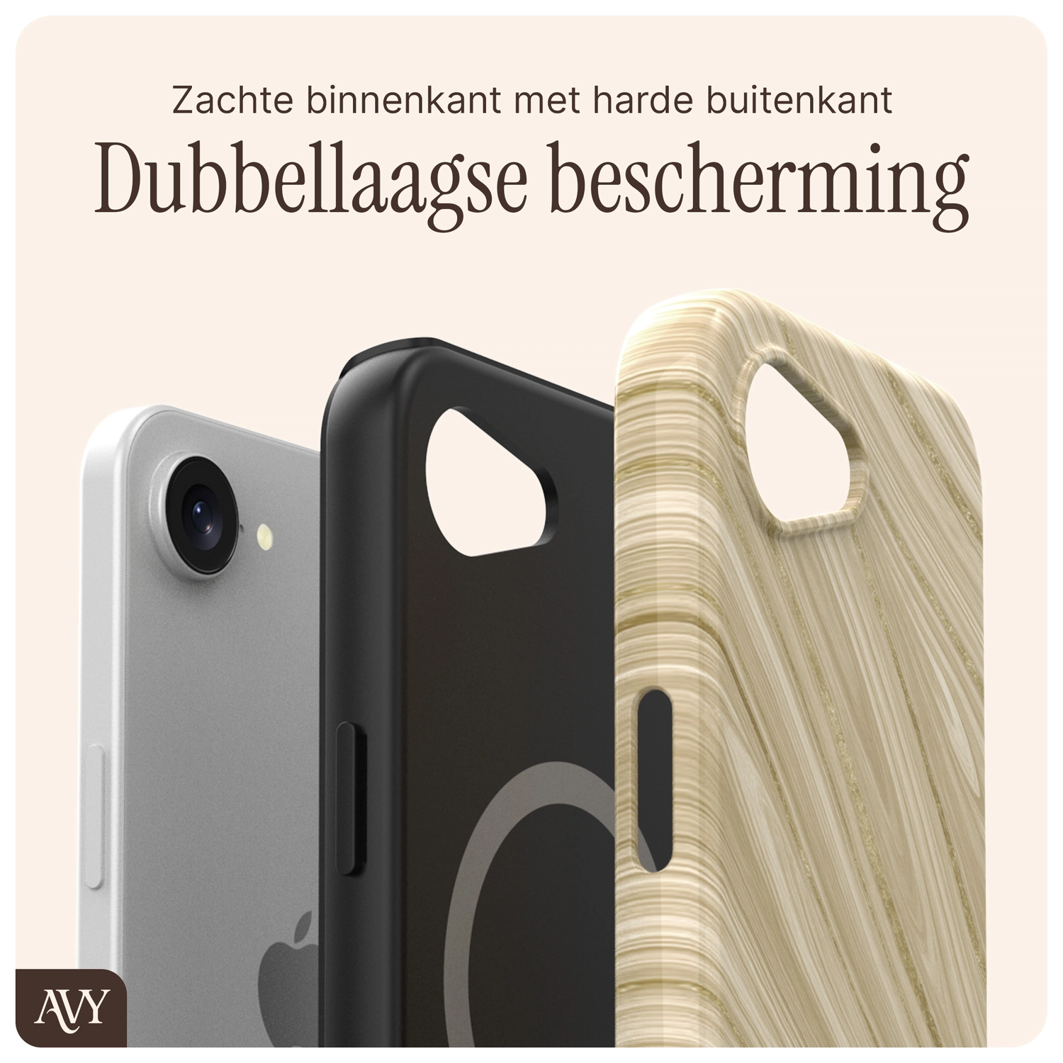 AVY Apple iPhone 17e / 16e Hoesje MagSafe Back Cover Aurum Gold afbeelding 8