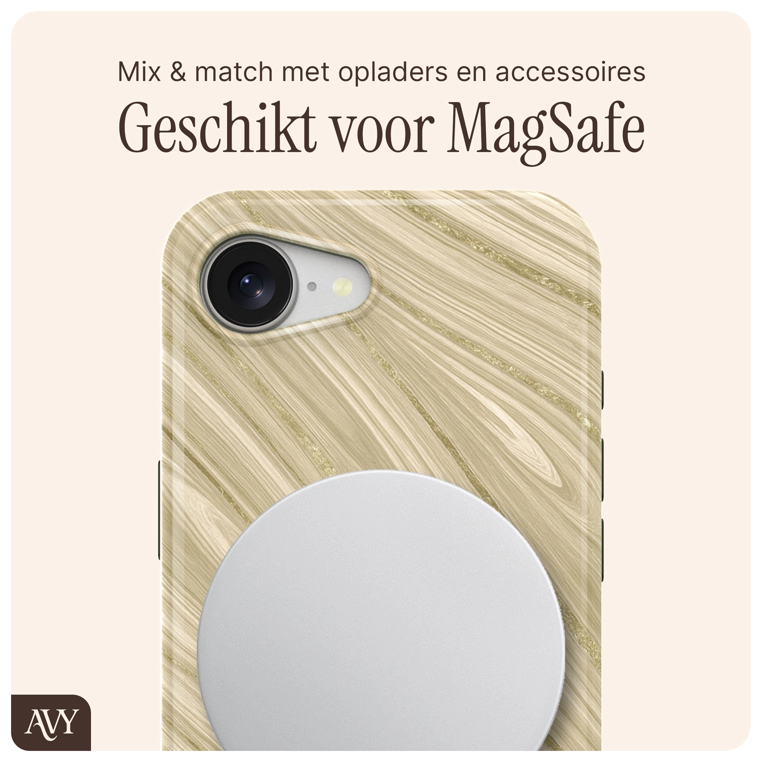 AVY Apple iPhone 17e / 16e Hoesje MagSafe Back Cover Aurum Gold afbeelding 9