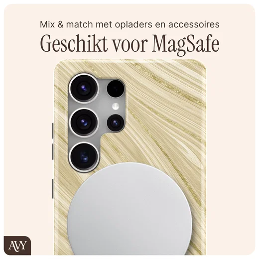 AVY Samsung Galaxy S25 Ultra Hoesje MagSafe Back Cover Aurum Gold afbeelding 8