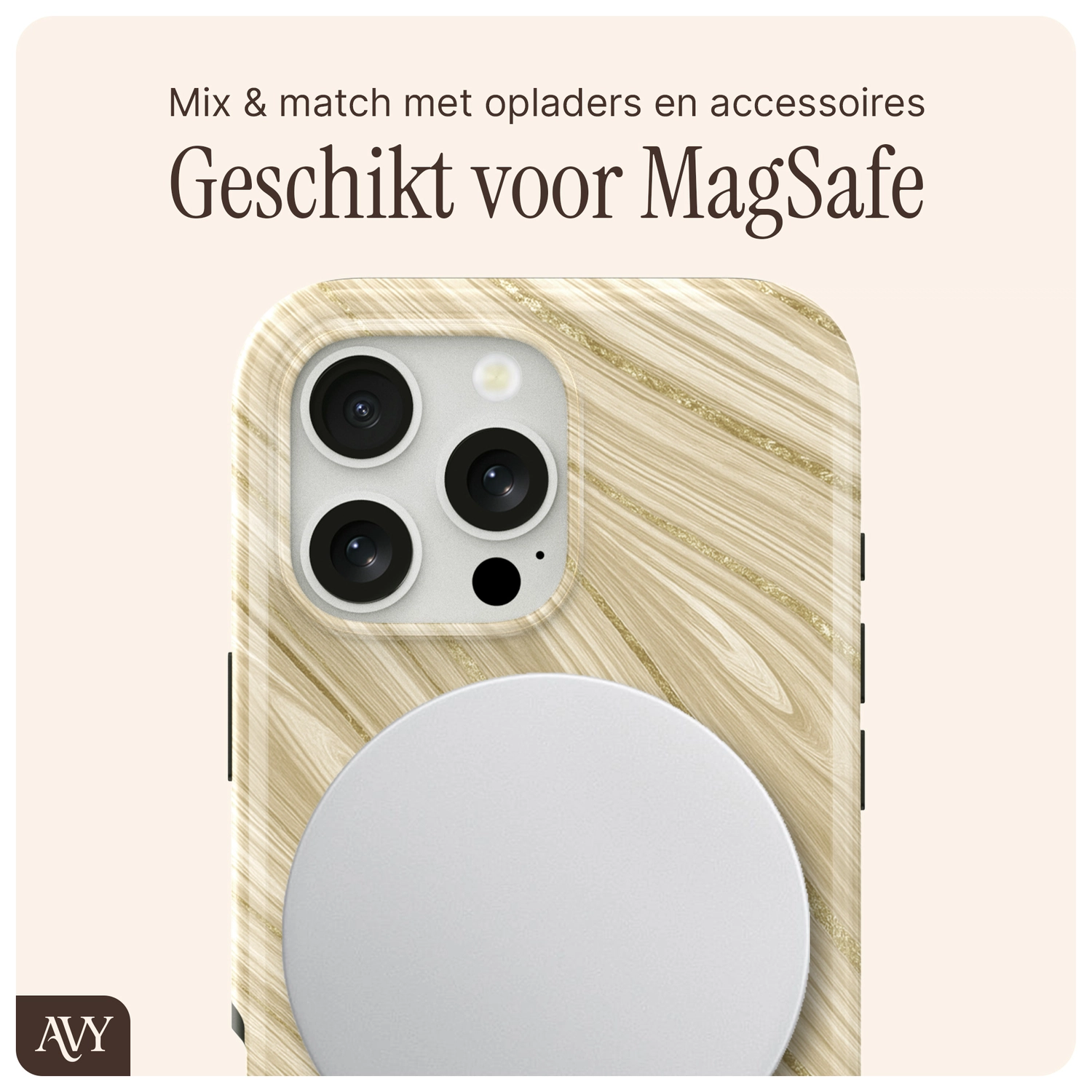 AVY Apple iPhone 12 Pro Max Hoesje MagSafe Back Cover Aurum Gold afbeelding 9
