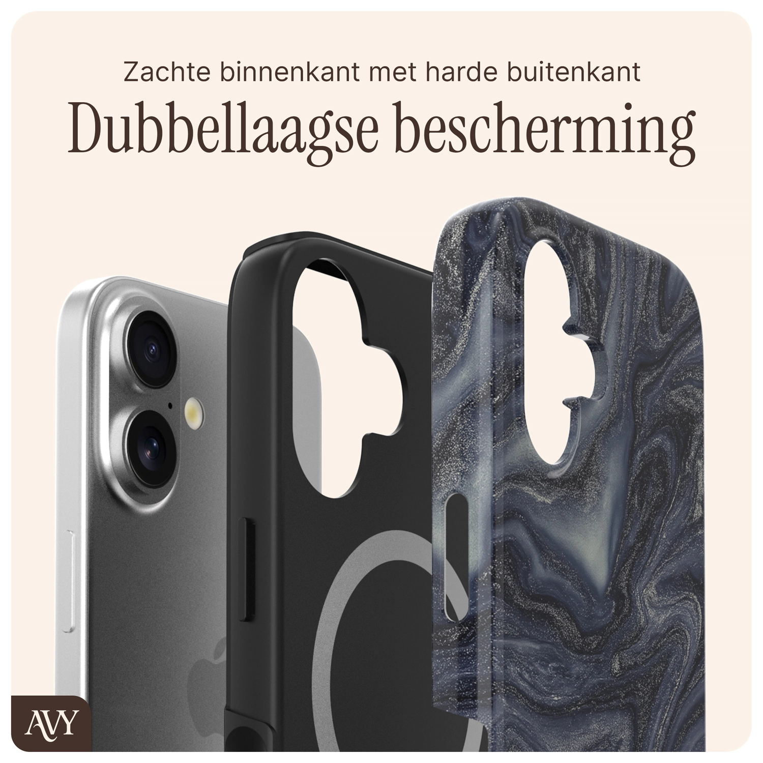 AVY Apple iPhone 17 Hoesje MagSafe Back Cover Obscura Blue afbeelding 7