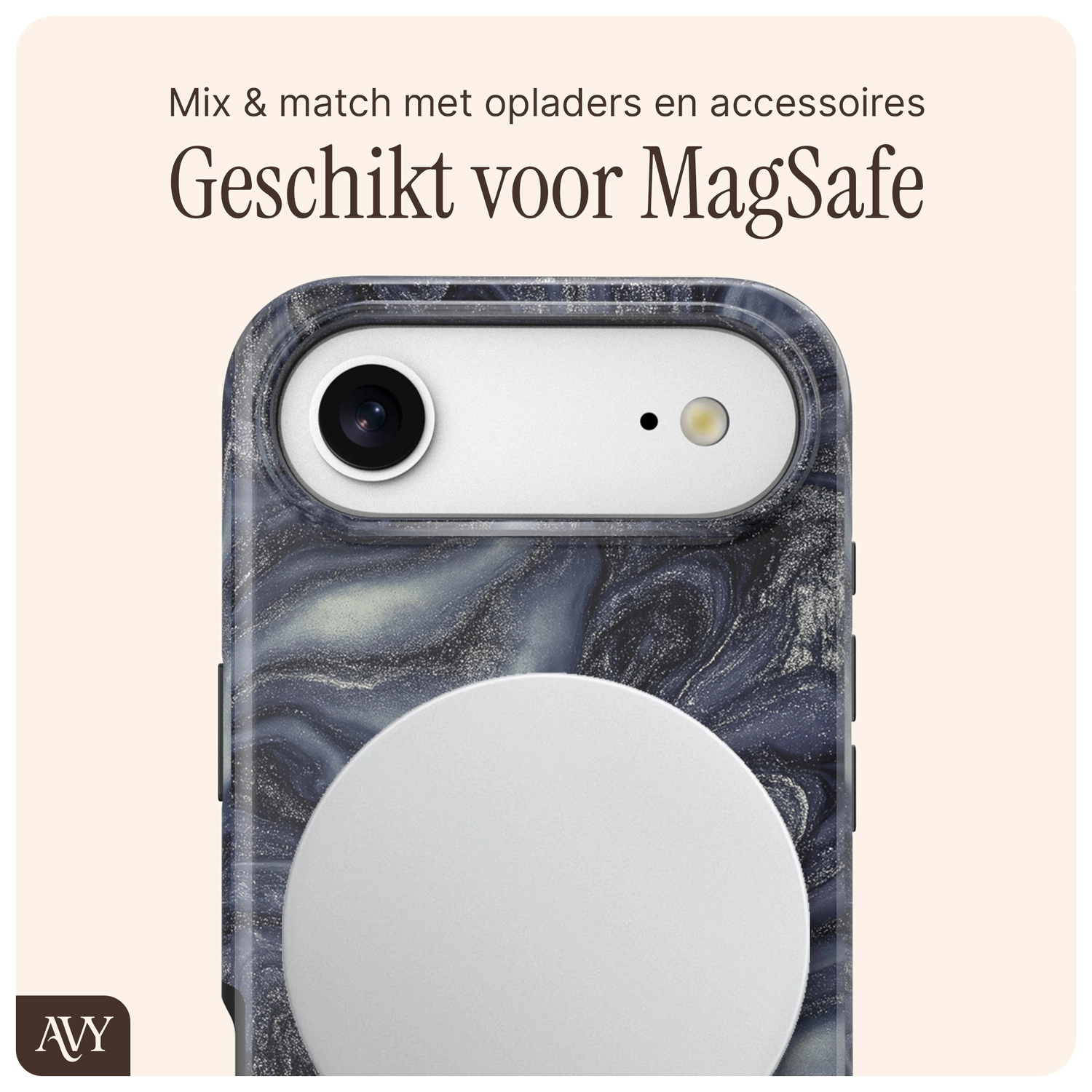 AVY Apple iPhone Air Hoesje MagSafe Back Cover Obscura Blue afbeelding 8