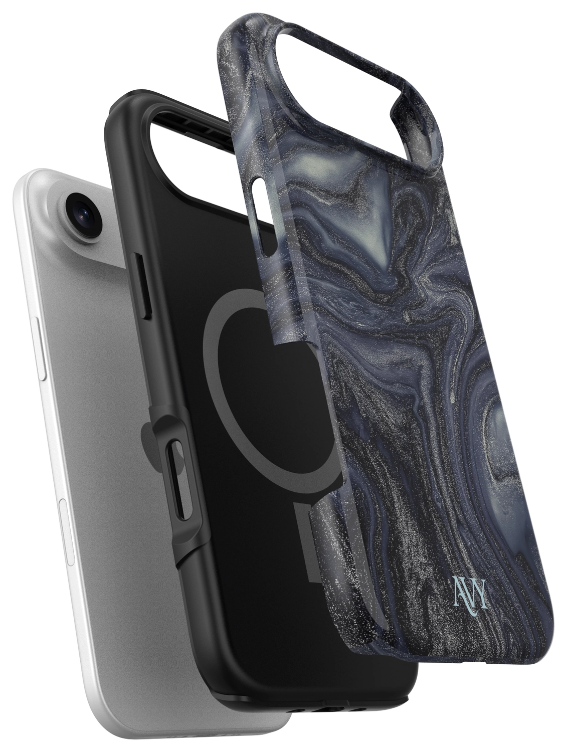 AVY Apple iPhone Air Hoesje MagSafe Back Cover Obscura Blue afbeelding 17
