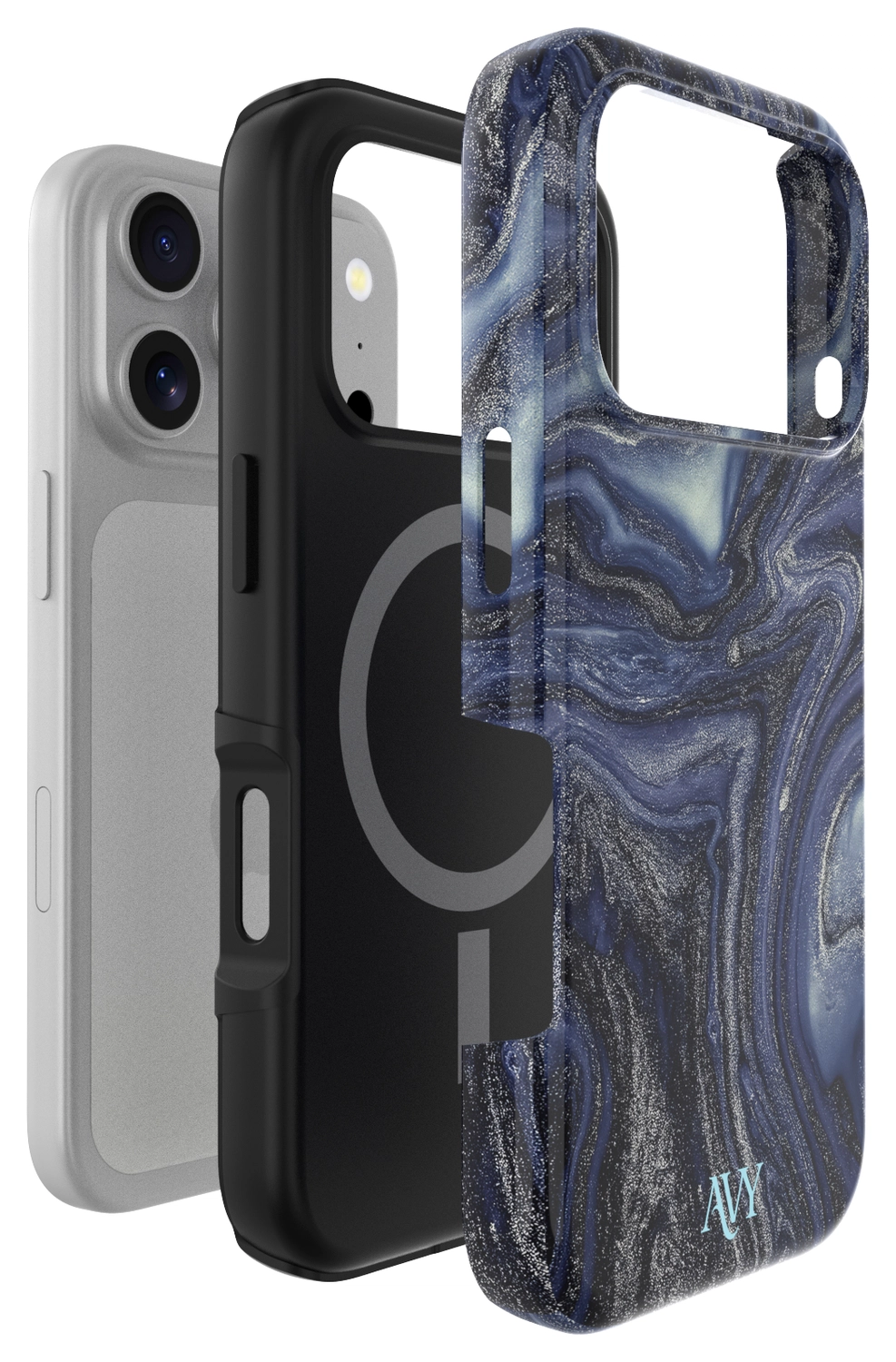 AVY Apple iPhone 17 Pro Hoesje MagSafe Back Cover Obscura Blue afbeelding 15