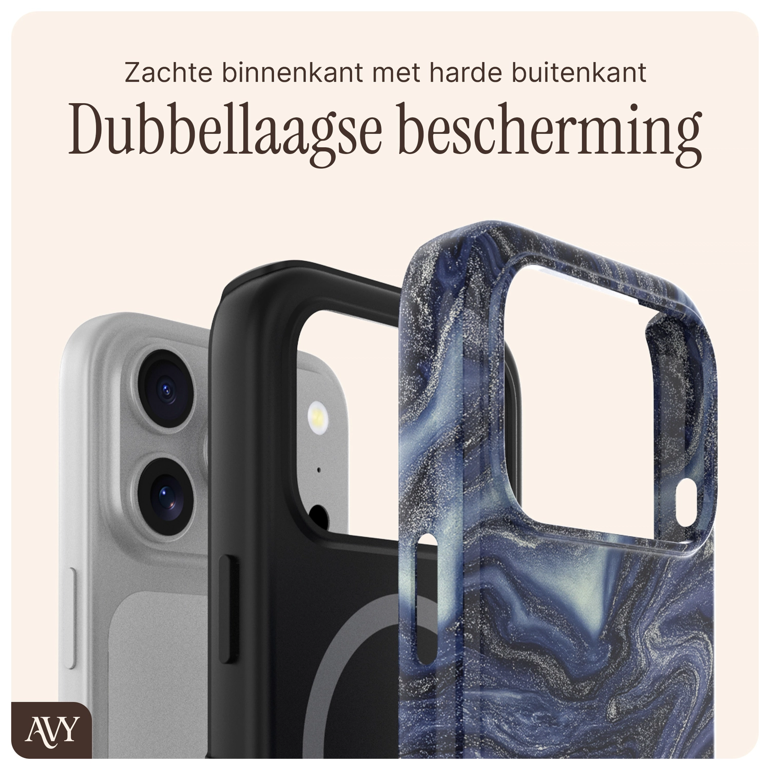 AVY Apple iPhone 17 Pro Hoesje MagSafe Back Cover Obscura Blue afbeelding 7