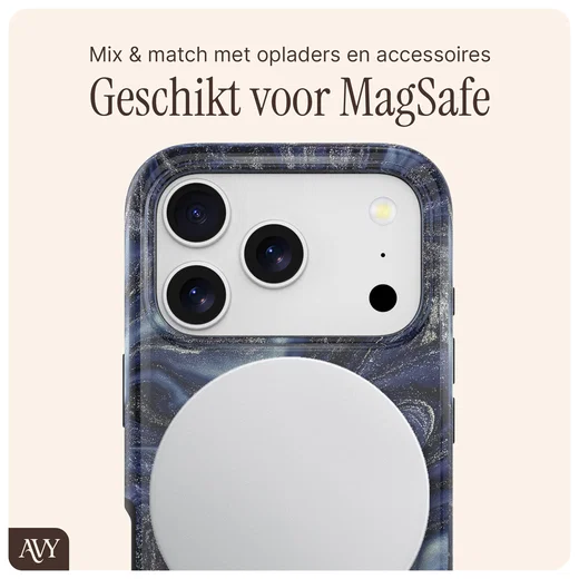 AVY Apple iPhone 17 Pro Max Hoesje MagSafe Back Cover Obscura Blue afbeelding 8
