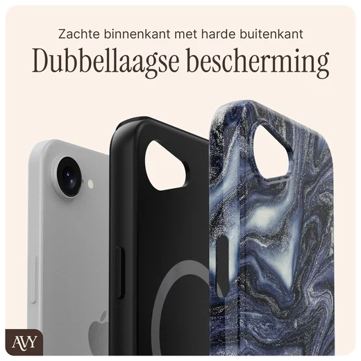 AVY Apple iPhone 17e / 16e Hoesje MagSafe Back Cover Obscura Blue afbeelding 6