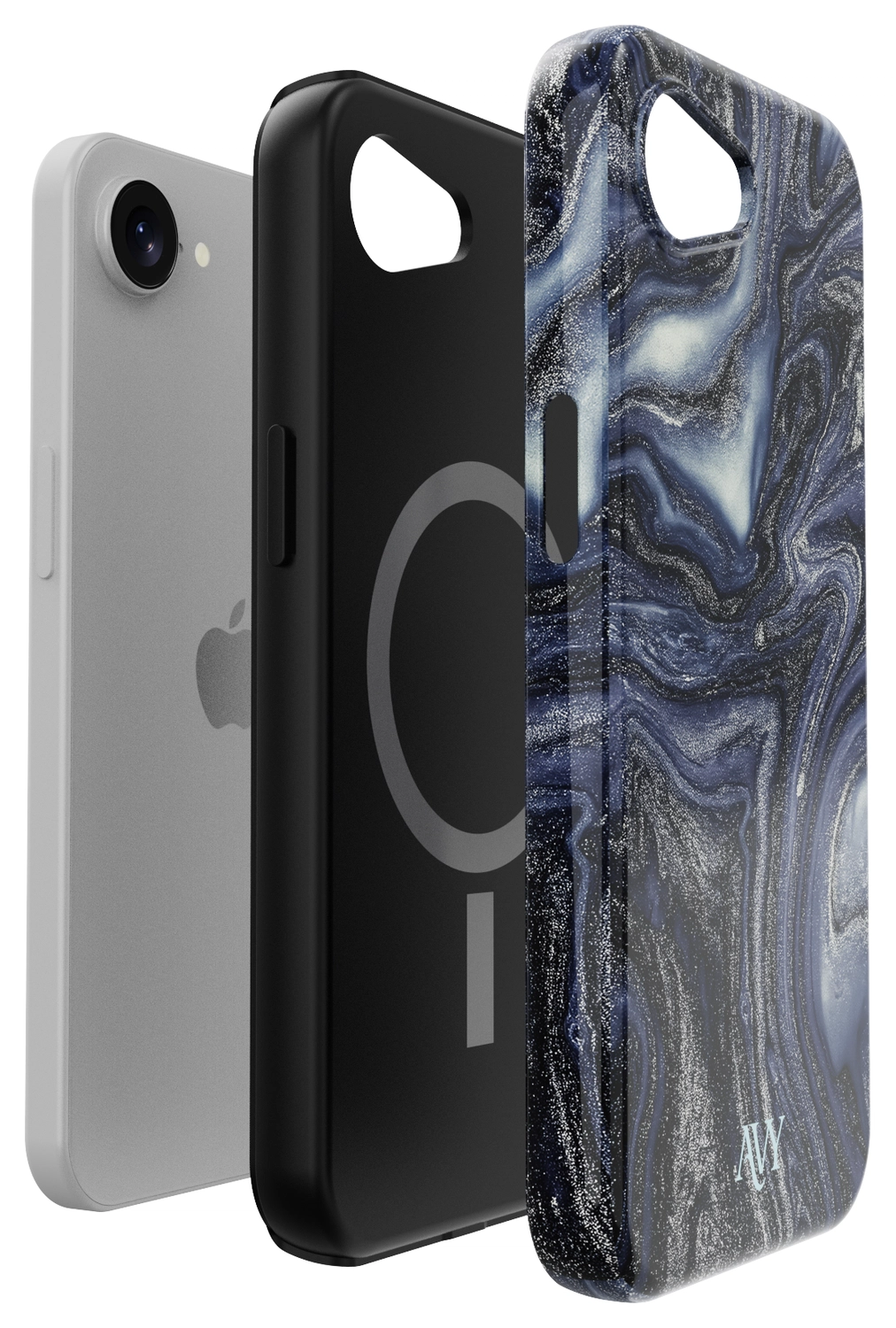 AVY Apple iPhone 17e / 16e Hoesje MagSafe Back Cover Obscura Blue afbeelding 17