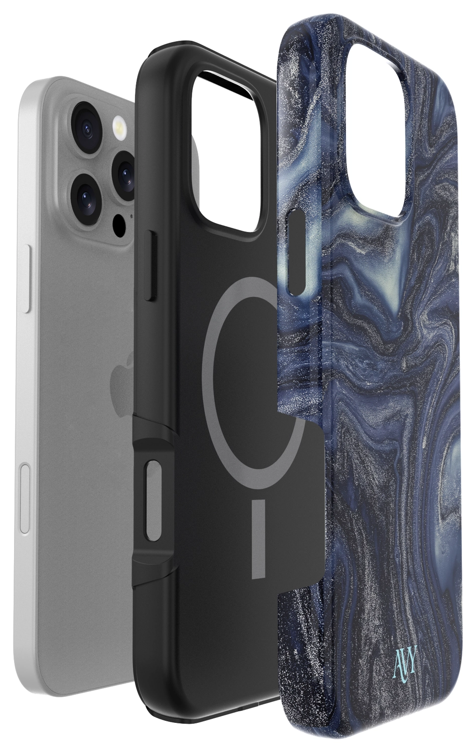 AVY Apple iPhone 16 Pro Max Hoesje MagSafe Back Cover Obscura Blue afbeelding 18