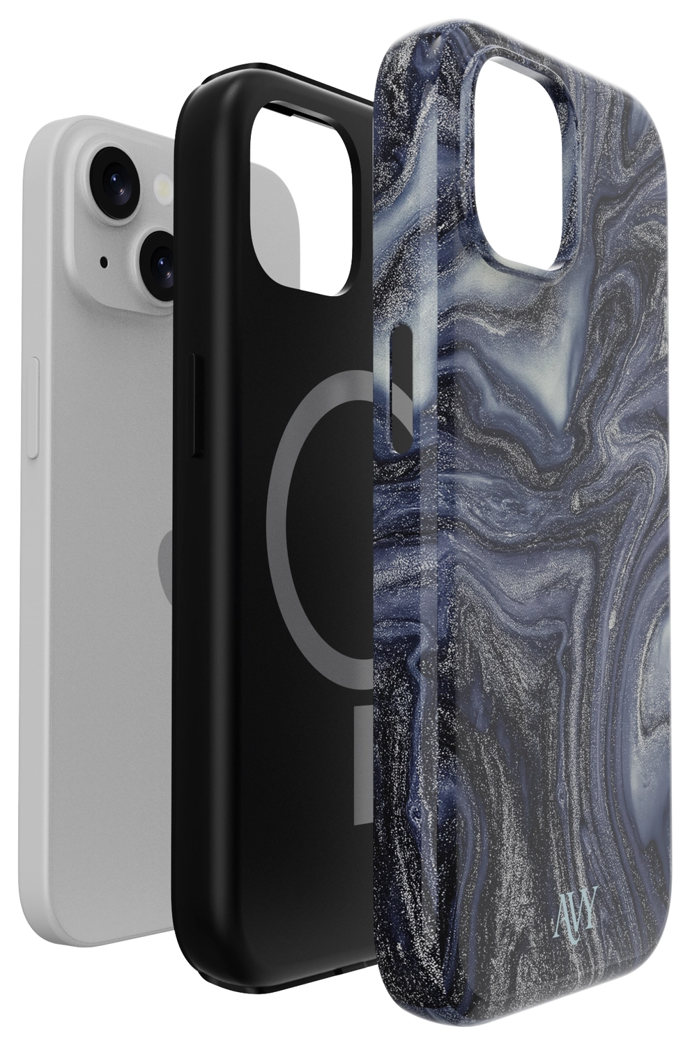 AVY Apple iPhone 15 Hoesje MagSafe Back Cover Obscura Blue afbeelding 16