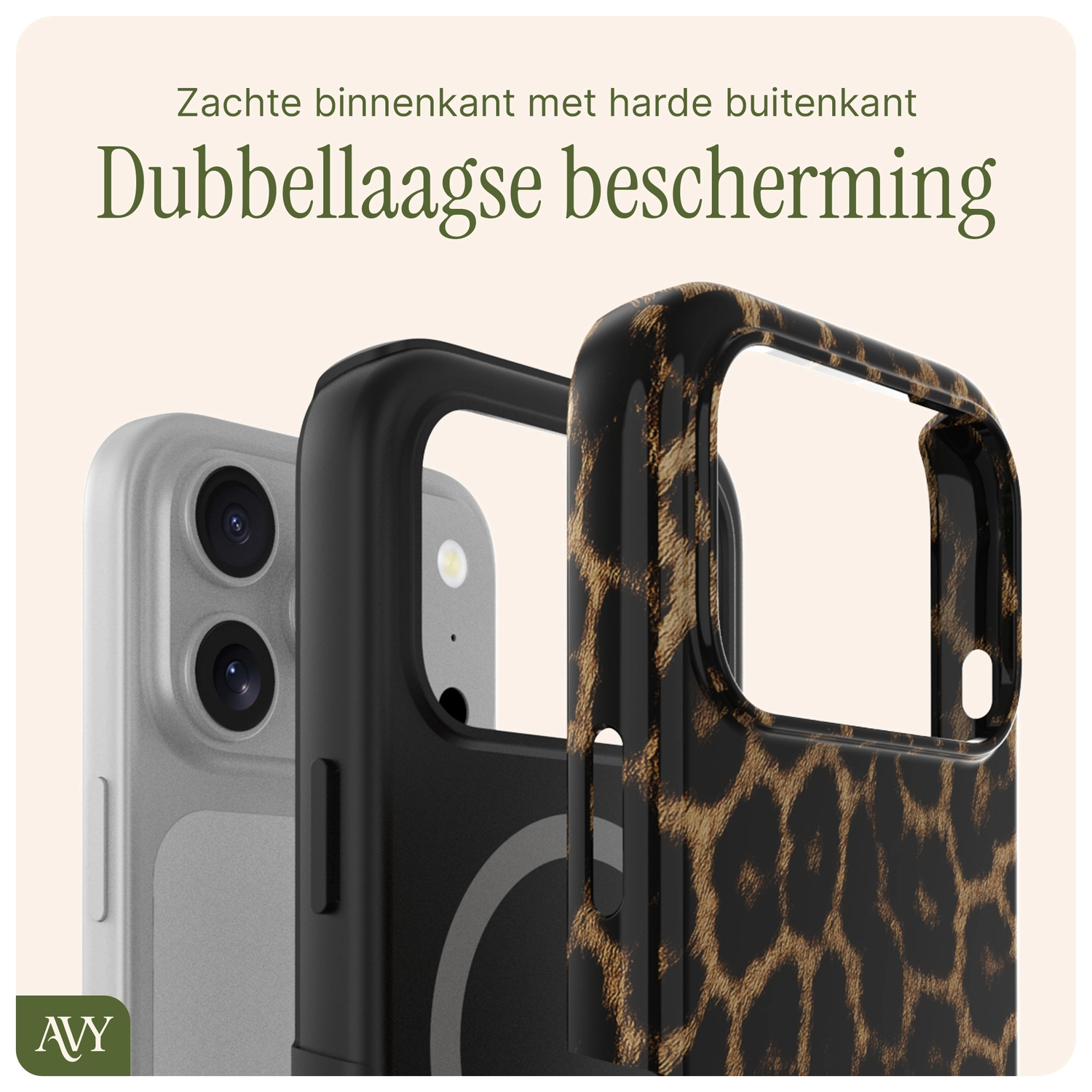 AVY Apple iPhone 17 Pro Hoesje MagSafe Back Cover Panthera Chic afbeelding 7