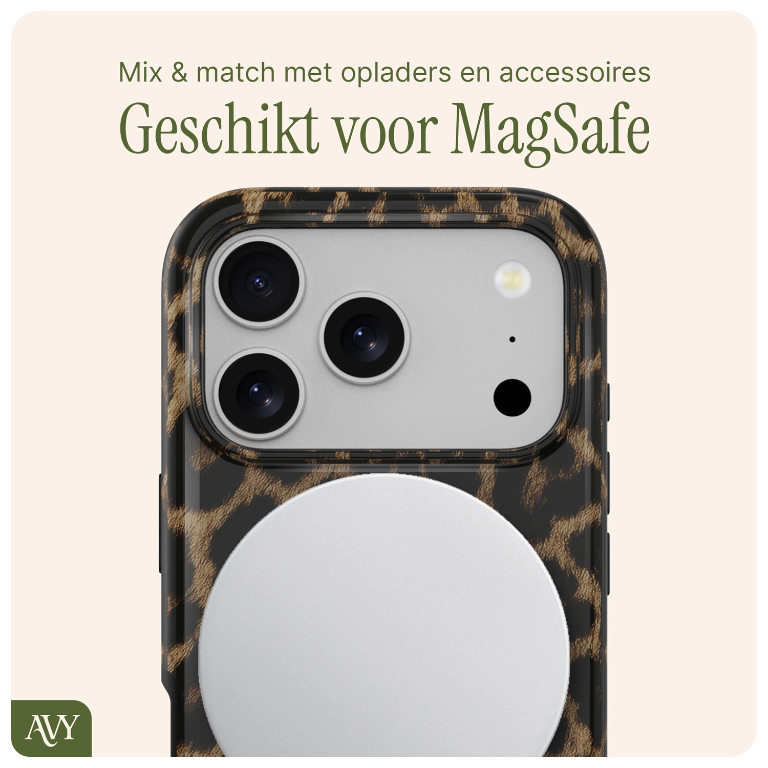 AVY Apple iPhone 17 Pro Max Hoesje MagSafe Back Cover Panthera Chic afbeelding 8