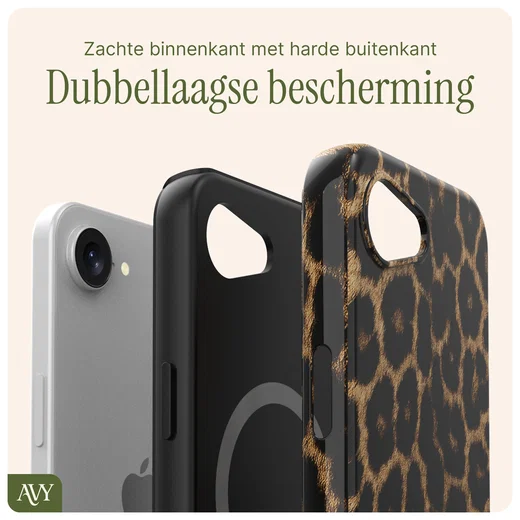 AVY Apple iPhone 17e / 16e Hoesje MagSafe Back Cover Panthera Chic afbeelding 8