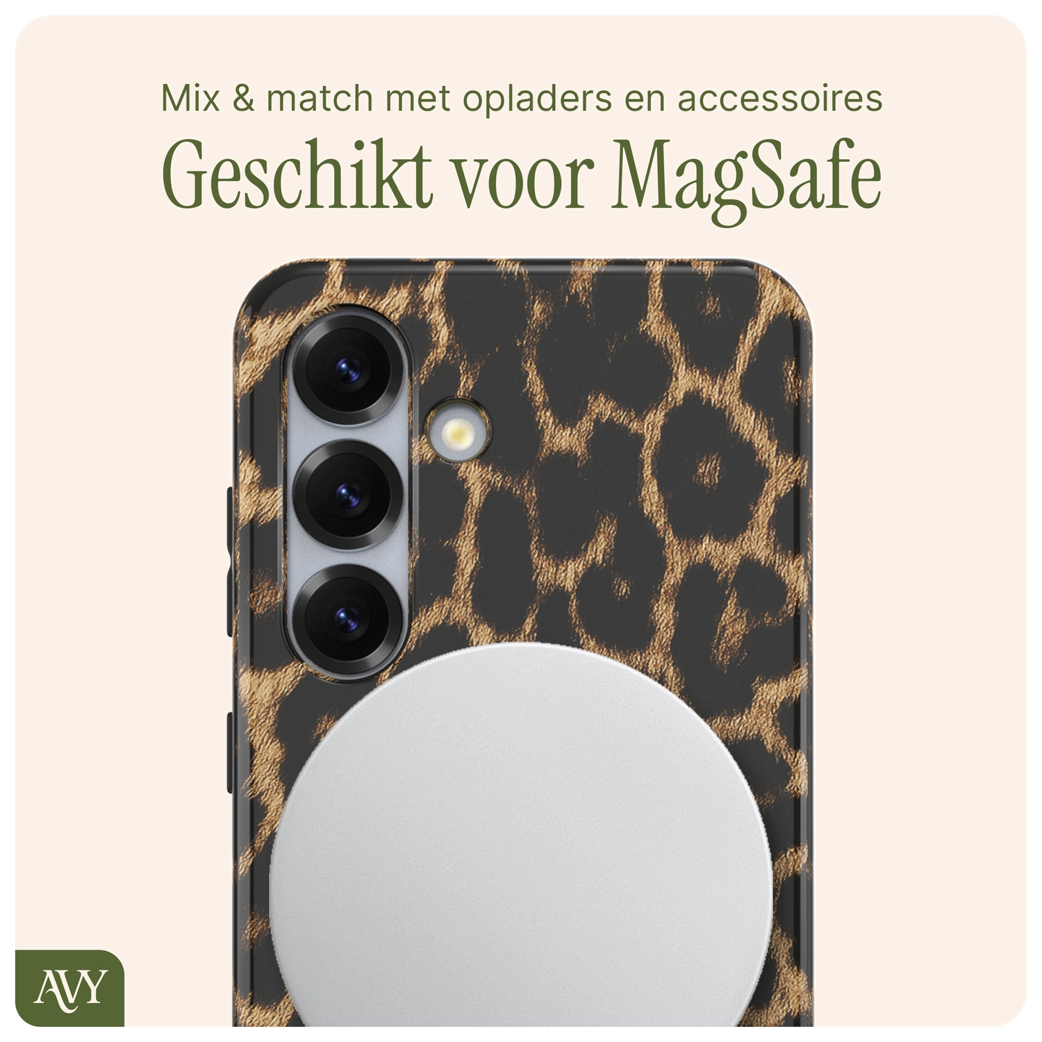 AVY Samsung Galaxy S25 Plus Hoesje MagSafe Back Cover Panthera Chic afbeelding 8
