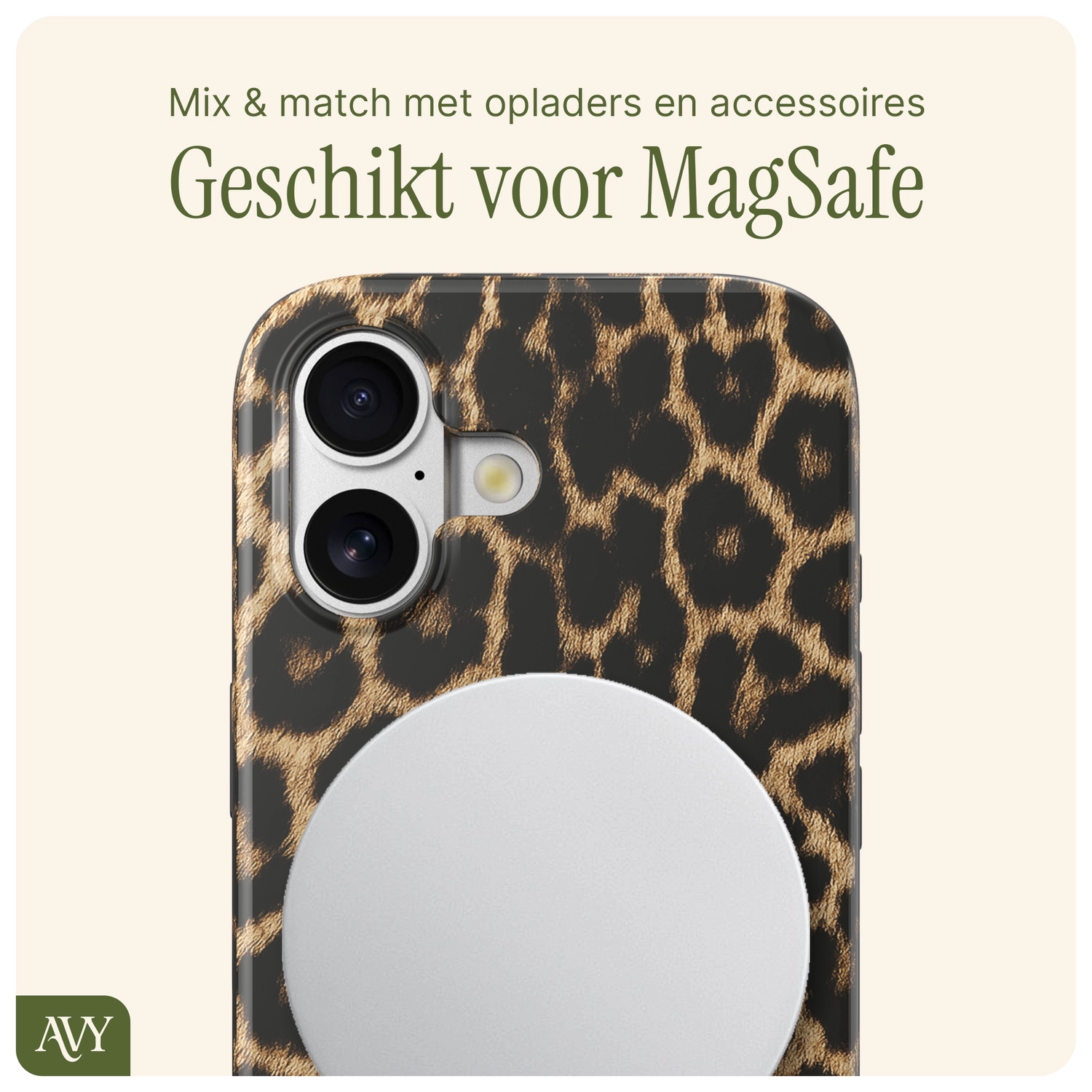 AVY Apple iPhone 16 Hoesje MagSafe Back Cover Panthera Chic afbeelding 8