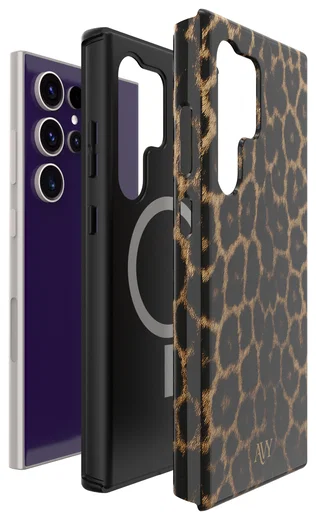 AVY Samsung Galaxy S24 Ultra Hoesje MagSafe Back Cover Panthera Chic afbeelding 11