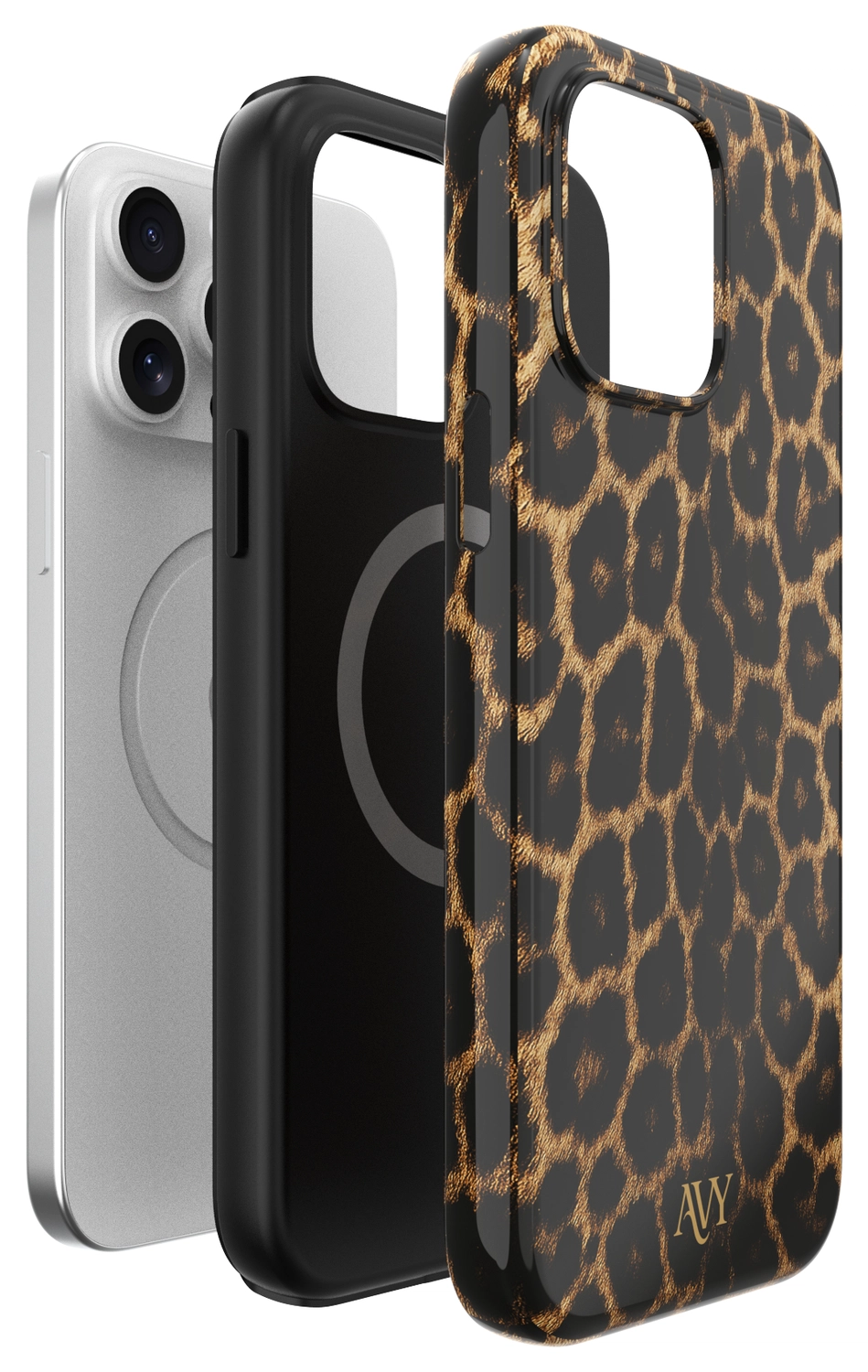 AVY Apple iPhone 15 Pro Hoesje MagSafe Back Cover Panthera Chic afbeelding 18